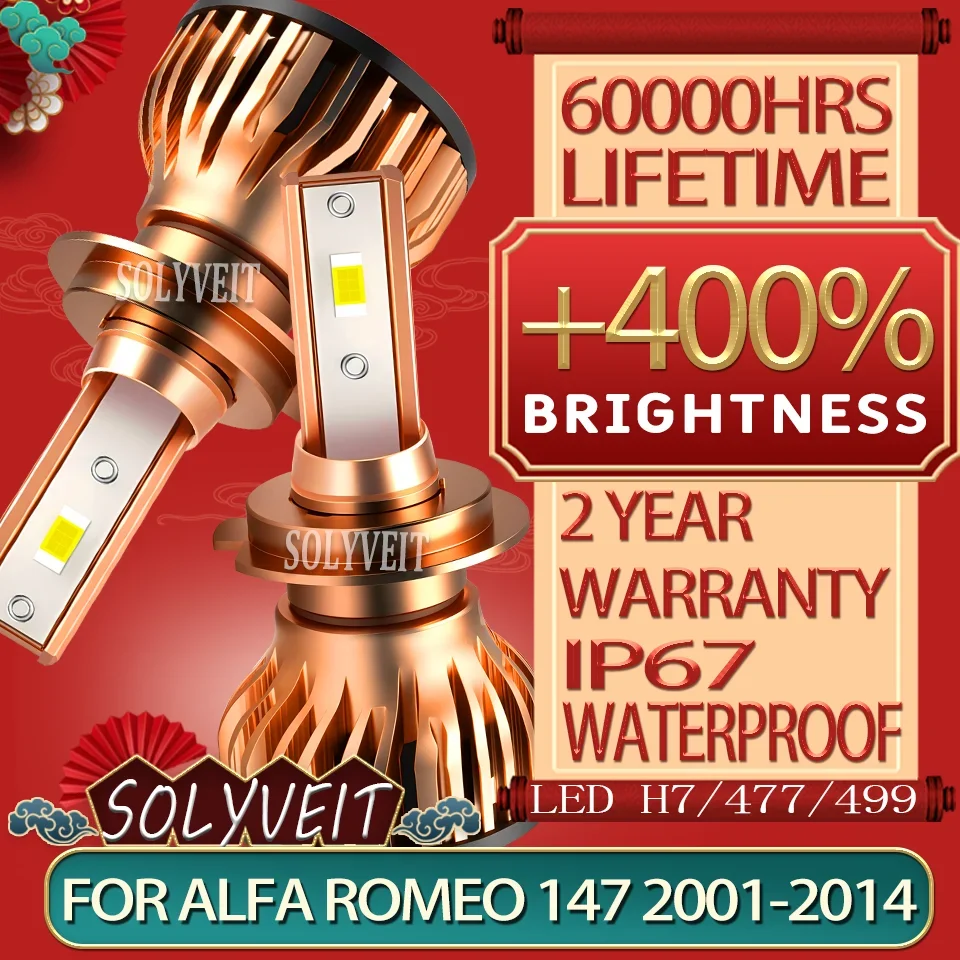 

Energy Efficient Long Lifespan H7 477 Headlight LED For Alfa Romeo 147 2001 2002 2003 2004 2005 2006 2007 2008 2009 2010-2014