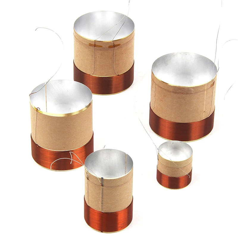 Bobina de voz para altavoz, bobina de voz de graves de plomo de cobre trenzado, altavoz de 2 capas, accesorios de reparación de bobina de voz de aluminio, 1 Uds.