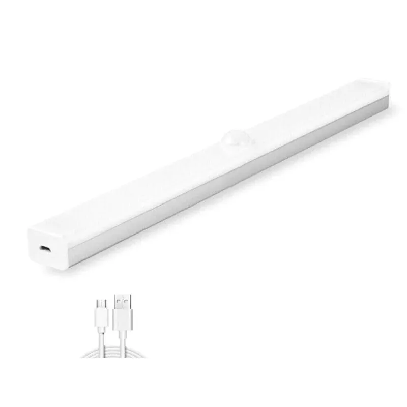 

Светодиодный напольный светильник N96R с USB-подзарядкой и датчиком движения, регулируемая яркость, идеально подходит для кладовки, лестниц и других помещений