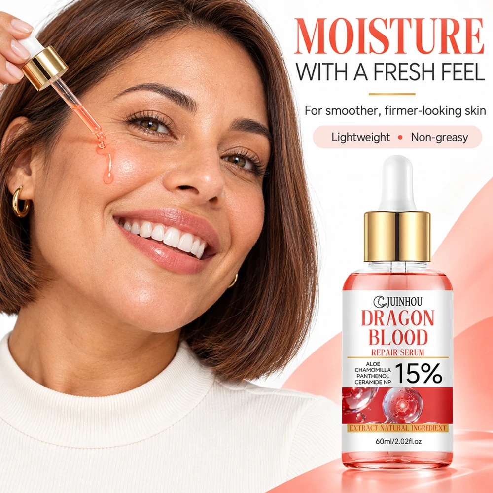 JUINHOU Dragon's Blood Facial Serum Hydrating Soothing Serum for Sensitive Skin Repair Skin Barrier Deep Moisture Daily Face Car