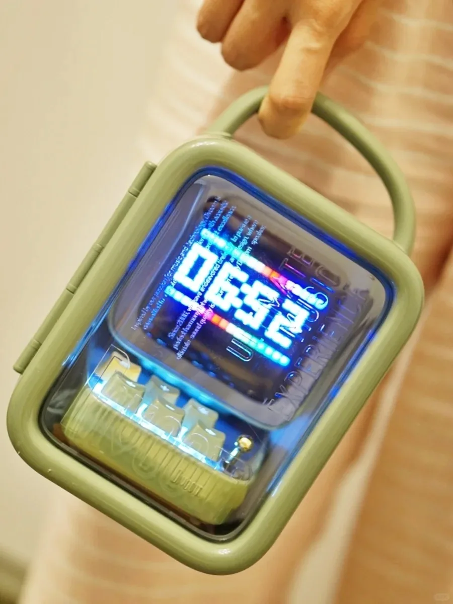 

Divoom DITOO Pro Pixel Bluetooth Wireless Speaker Army Green Mechanical Retro Mini Computer Model Smart Speaker Alarm Clock