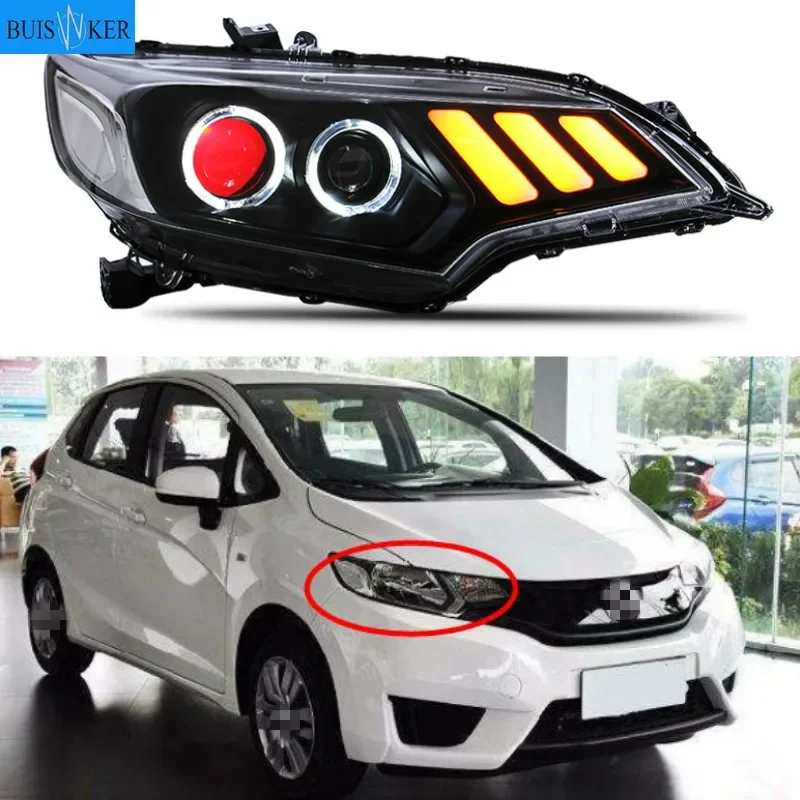 

Car Styling Headlights for Honda Fit 2014-2018 LED Headlight for Honda Fit Head Lamp LED Daytime Running Light LED DRL Bi-Xen