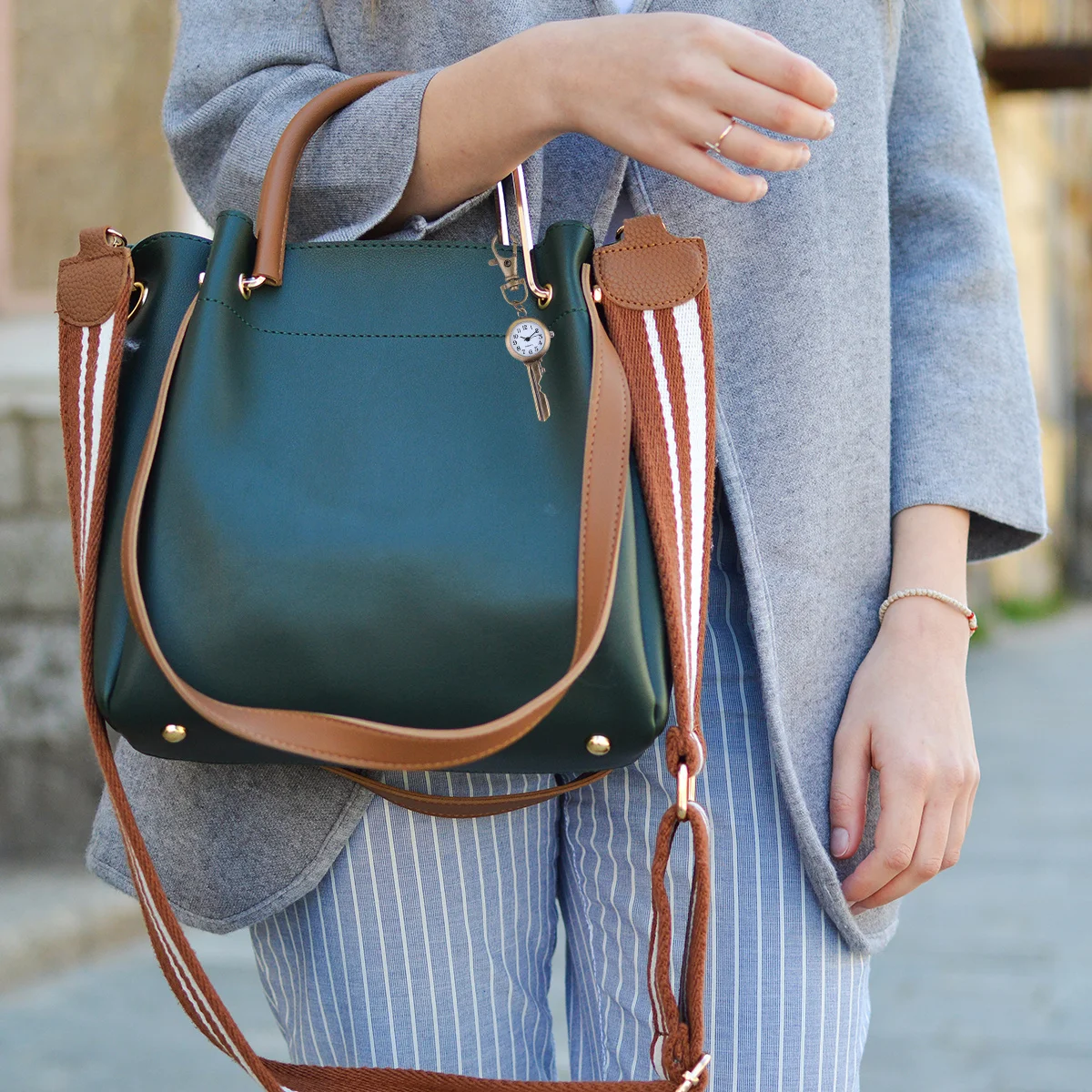 1 قطعة ساعة معلقة ريترو الإبداعية مفتاح الشكل الطلب الكبير كوارتز ساعة الجيب المحمولة سلسلة معلقة هدية فريدة من نوعها للأصدقاء الأسرة #6