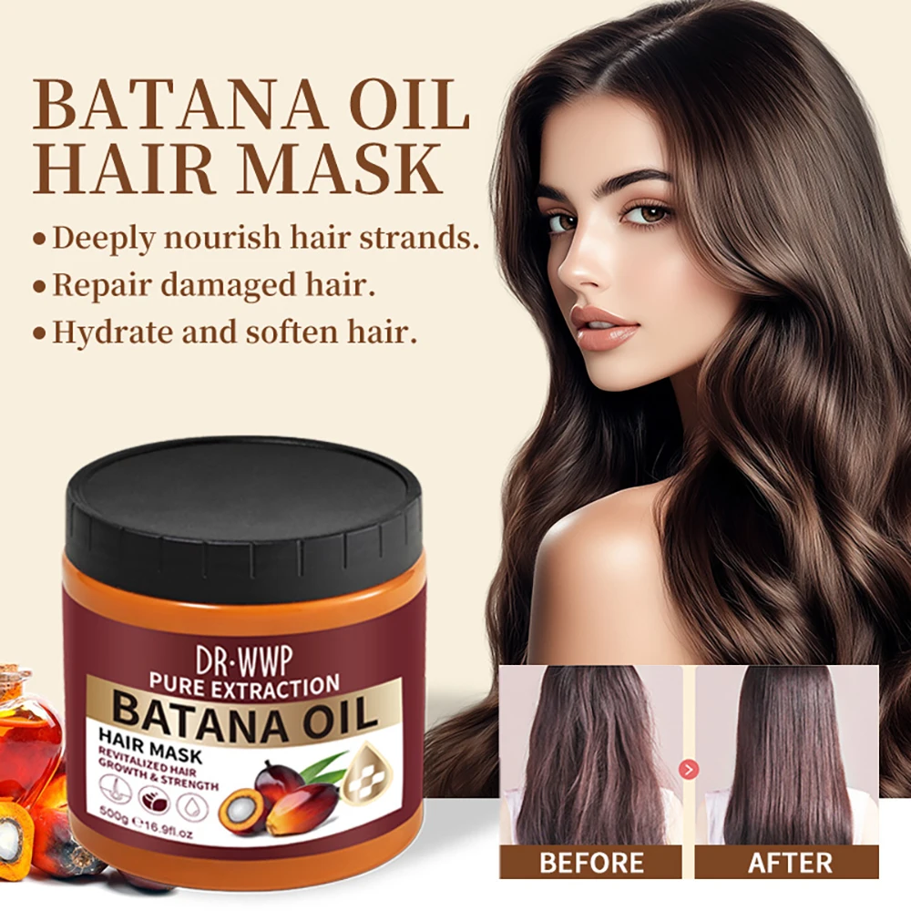 Batana Oil Shampoo Moisturizing Hair Care Damage Conditioner Smoothes Hair Improves Dry Frizzy Hair Mask Batana Oil Hair Oil