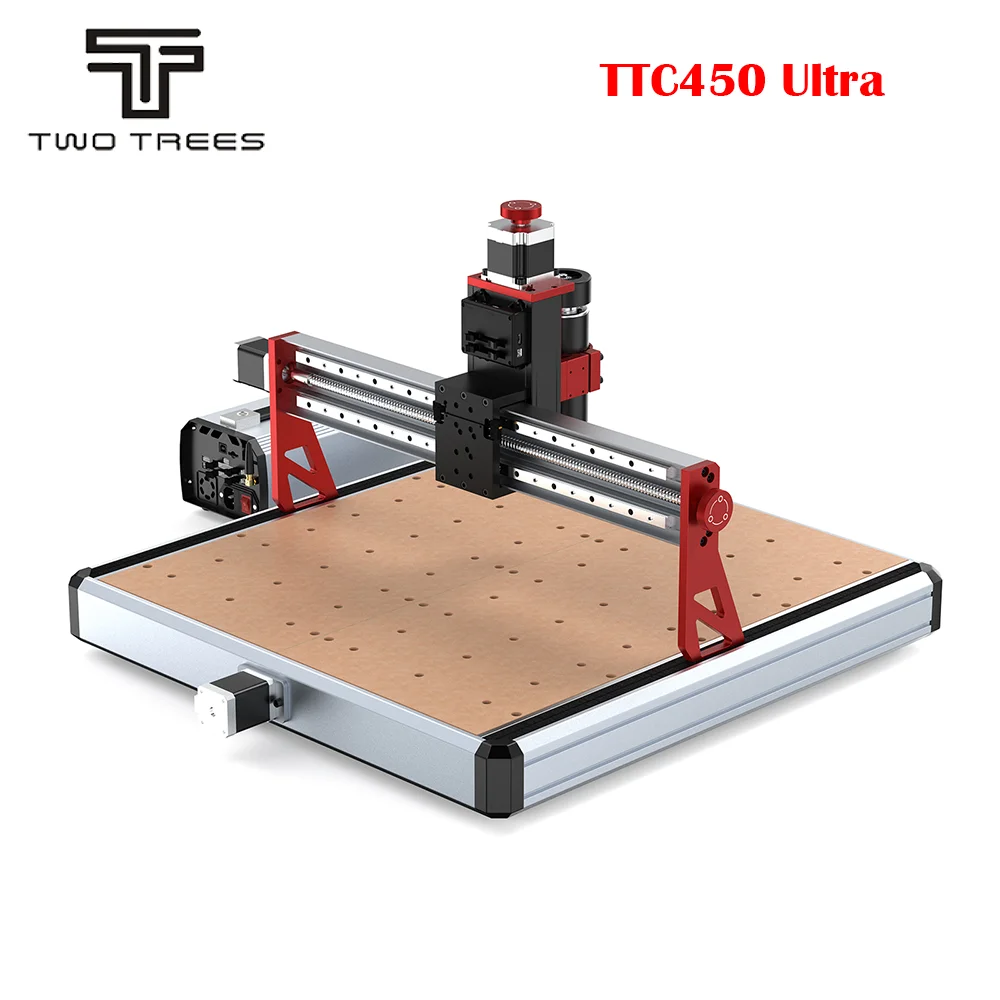 TWOTREES TTC450 Ultra CNC Machine 2-in-1 Engraving Cutter Router Table for Wood Stone Aluminium MDF Paper 460x460x100mm