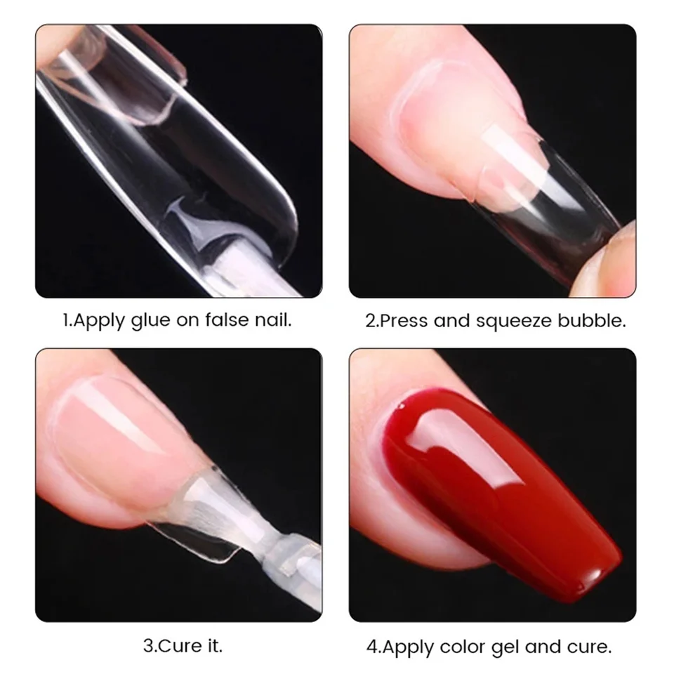 550 piezas de tips de uñas de gel suave, medianos y cortos, en forma de almendra y ataúd, cobertura completa, mate, para extensión, acrílicas, francesas, para decoración 6