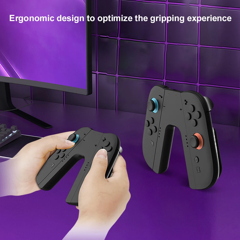 قبضة شحن لجهاز نينتندو سويتش 2 Joy-Con، قبضة مريحة، شاحن محمول، ملحقات حامل مقبض لوحة الألعاب