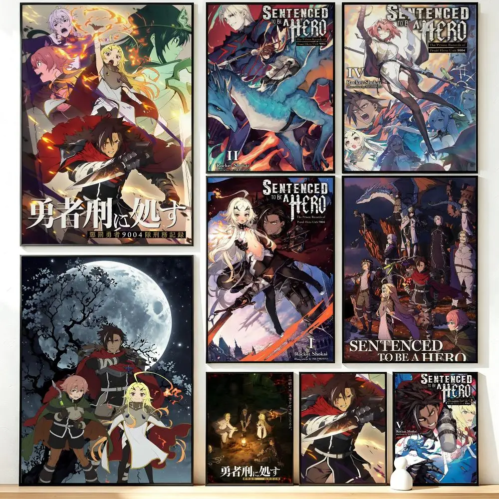 Modern Aesthetic Wall Art Poster anime Sentenced to Be a Hero Poster for Office Home Decor Interior Large Wall Picture Print
