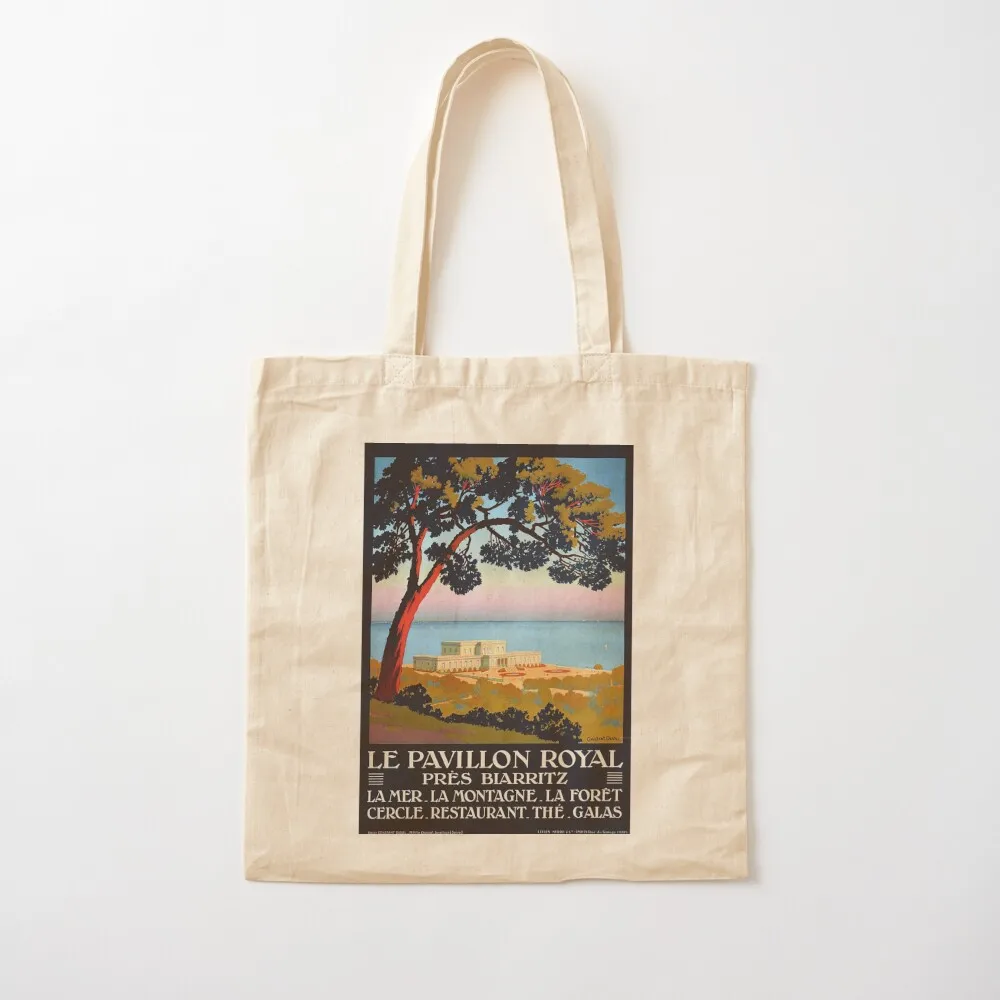 

Pavillon Royal Biarritz, France (1920) - Constant Duval Tote Bag tote bag men's custom canvas bag Canvas Tote