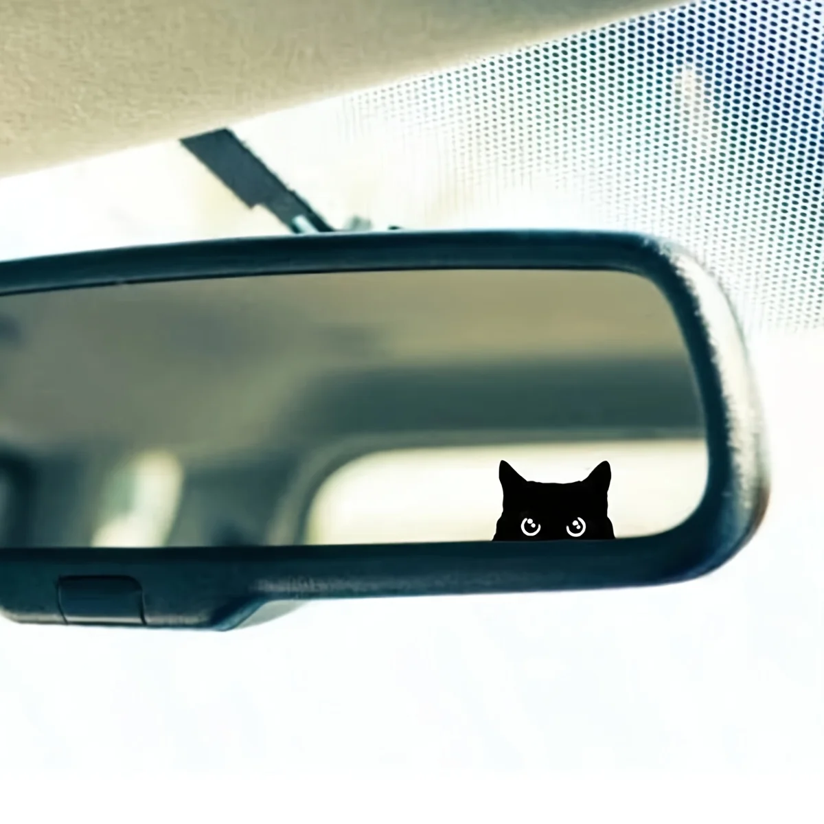 2pcs/pack peeping cat head rearview mirror stickers, motorcycle, car decoration