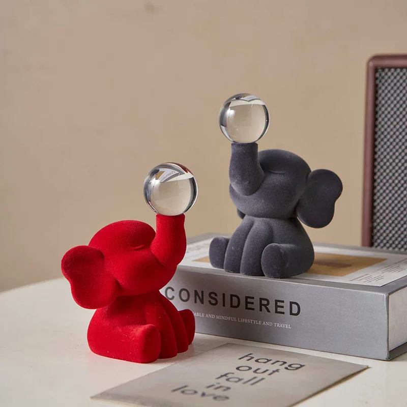 

Modern Minimalist Elephant Home Living Room Bedroom Entrance Display Cabinet Decoration Ornaments