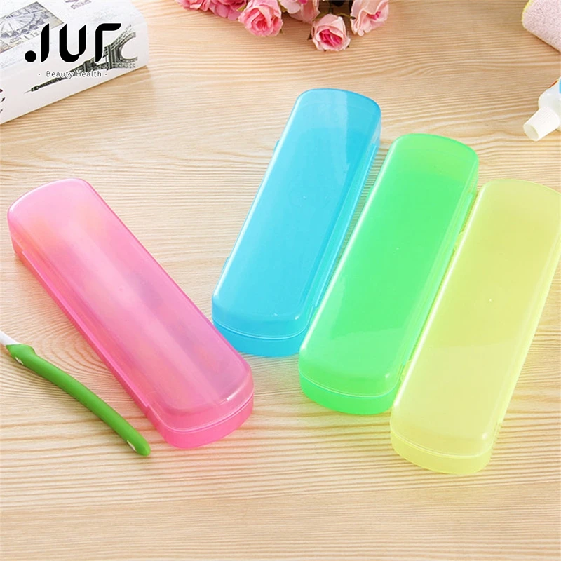 Travel Portable Toothbrush Box Candy Color Bathroom Toothpaste Holder Storage Case Box Organizer Travel Toiletries Storage Boxs