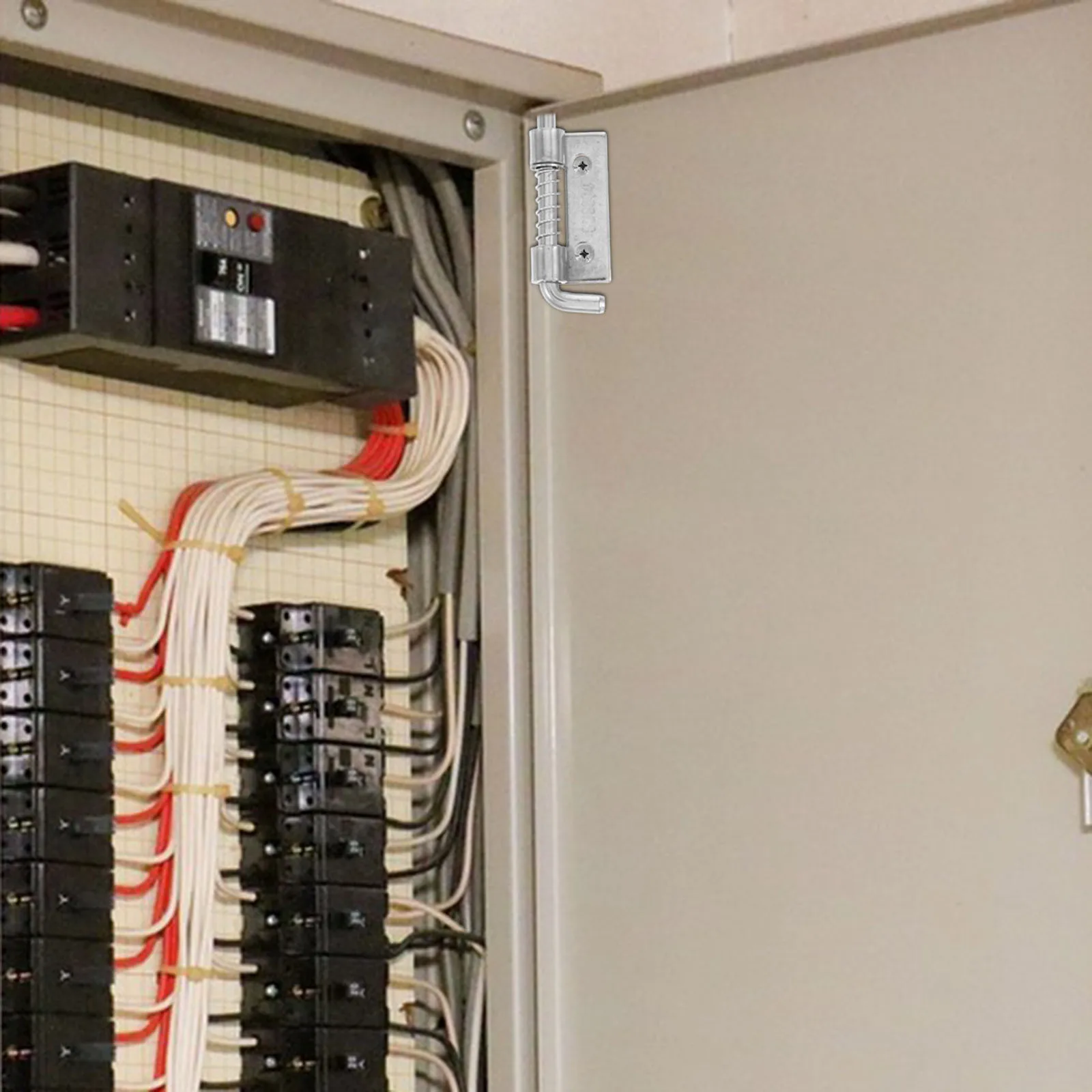 

4 шт., петли из нержавеющей стали, защелки, дверные защелки, фурнитура, можно перемещать подвижный пружинный болт, плоский ствол