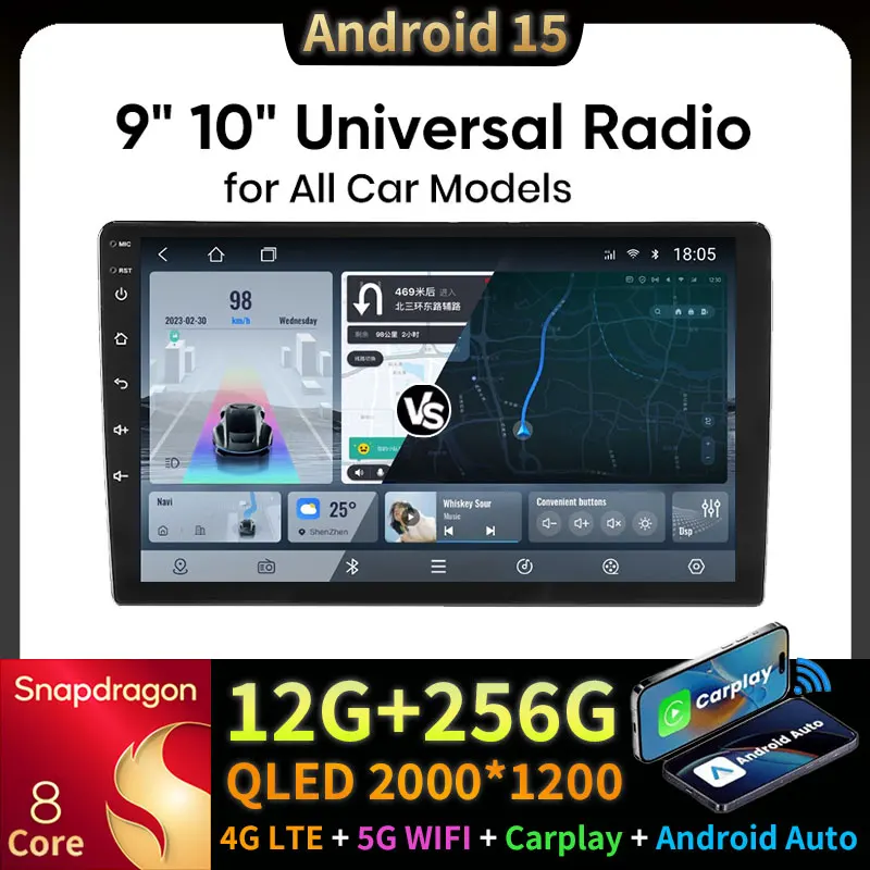 

Estar Navi 9 10 inch Universal CarPlay Android Auto Car Radio For VW Fiat Renault Nissan Hyundai GPS Multimedia autoradio Stereo