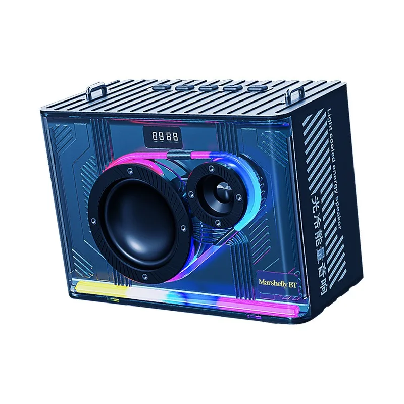 

Outdoor Plastic Glue Subwoofer Desktop Speaker Transparent Wireless Bluetooth USB Input Speaker