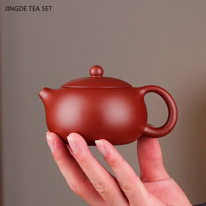 

150ml Yixing Purple Clay Teapot Dahongpao Xishi Beauty Pot Handmade Ball Hole Filter Tea Infuser Chinese Tea Ceremony Gifts