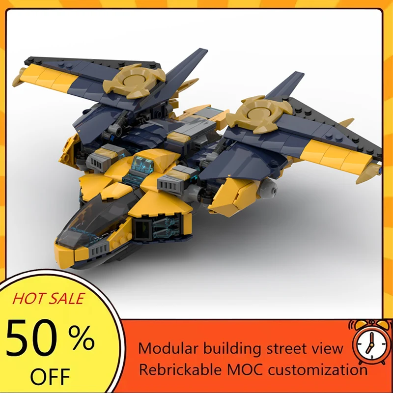 

536PCS Popular Space War Movie Model MOC Building Bricks Jet Mech Modular Technology Gifts Holiday Assemble Children Toy Suit
