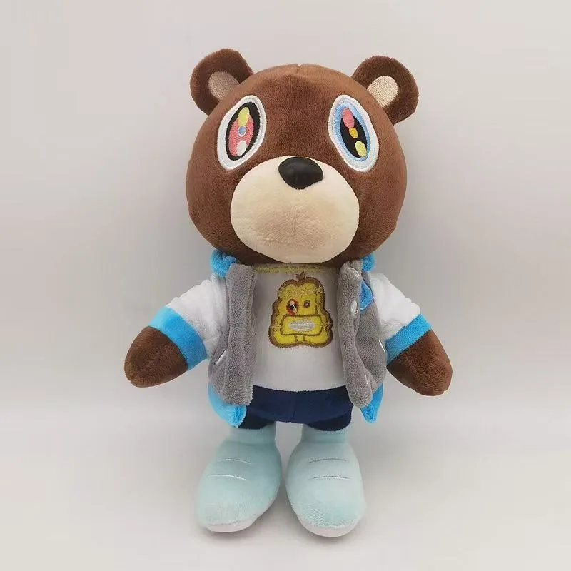 Hot Sale Kawaii Dropout Bear Kanye West Graduation Bear Plush Toy Soft Stuffed Animal for Home Room Decor Birthday Gift