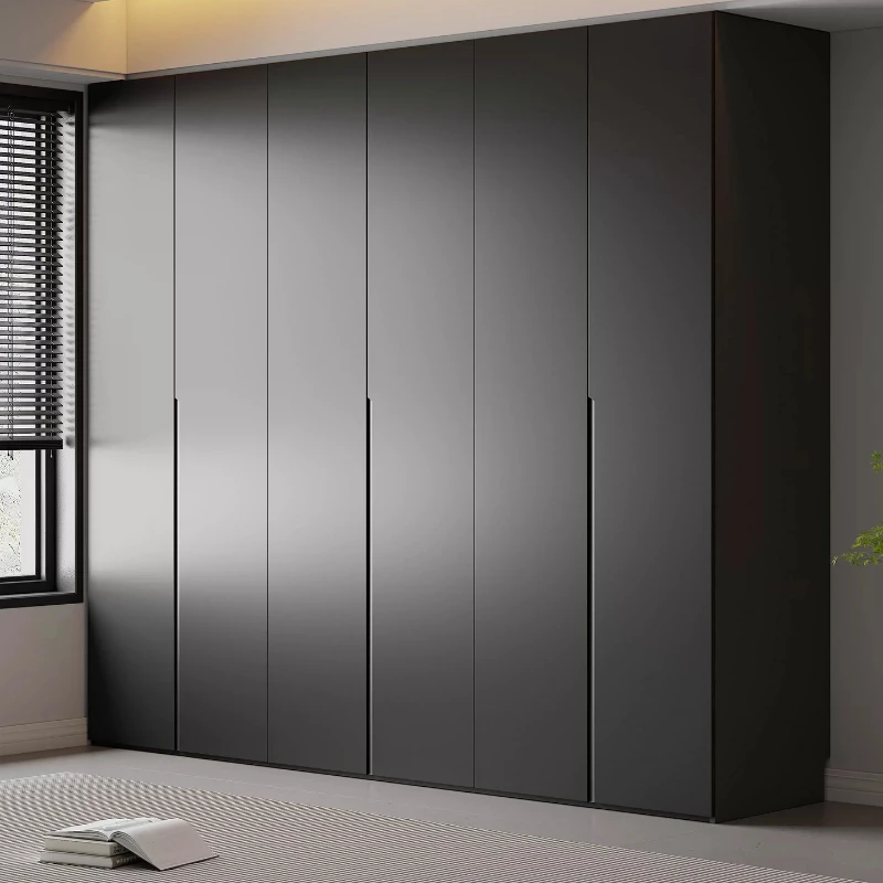 Corner System Wardrobe Minimalist Space Saving Black Wardrobe Storage Modern Wooden Tall Guarda Roupa Solteiro Home Furniture