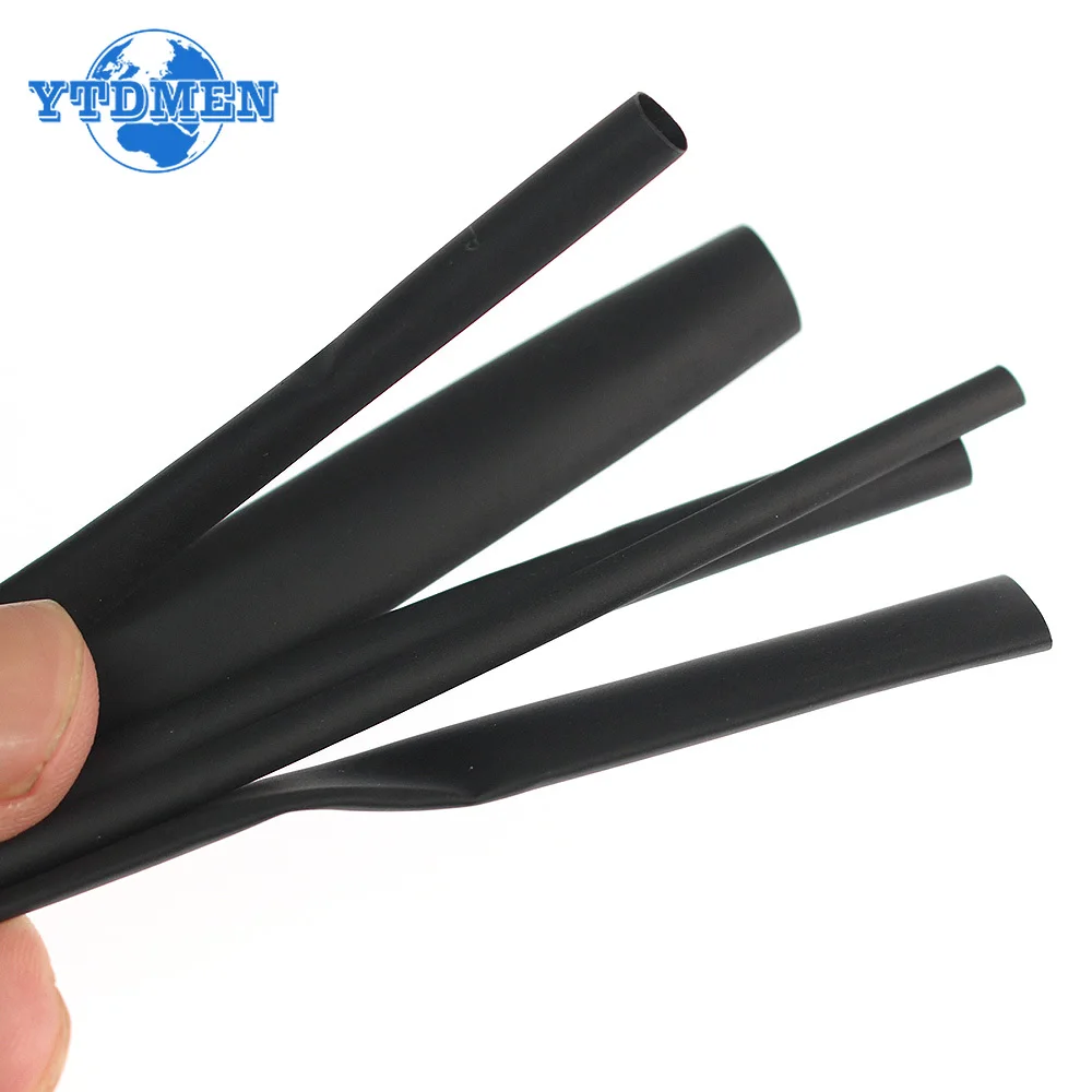 8 متر/مجموعة أنابيب الانكماش الحراري 1/2/3/4/5/6/8 مللي متر 2:1 أسود يتقلص التفاف العزل يتقلص الحرارة للكابلات إصلاح موصل ذاتي الصنع #3