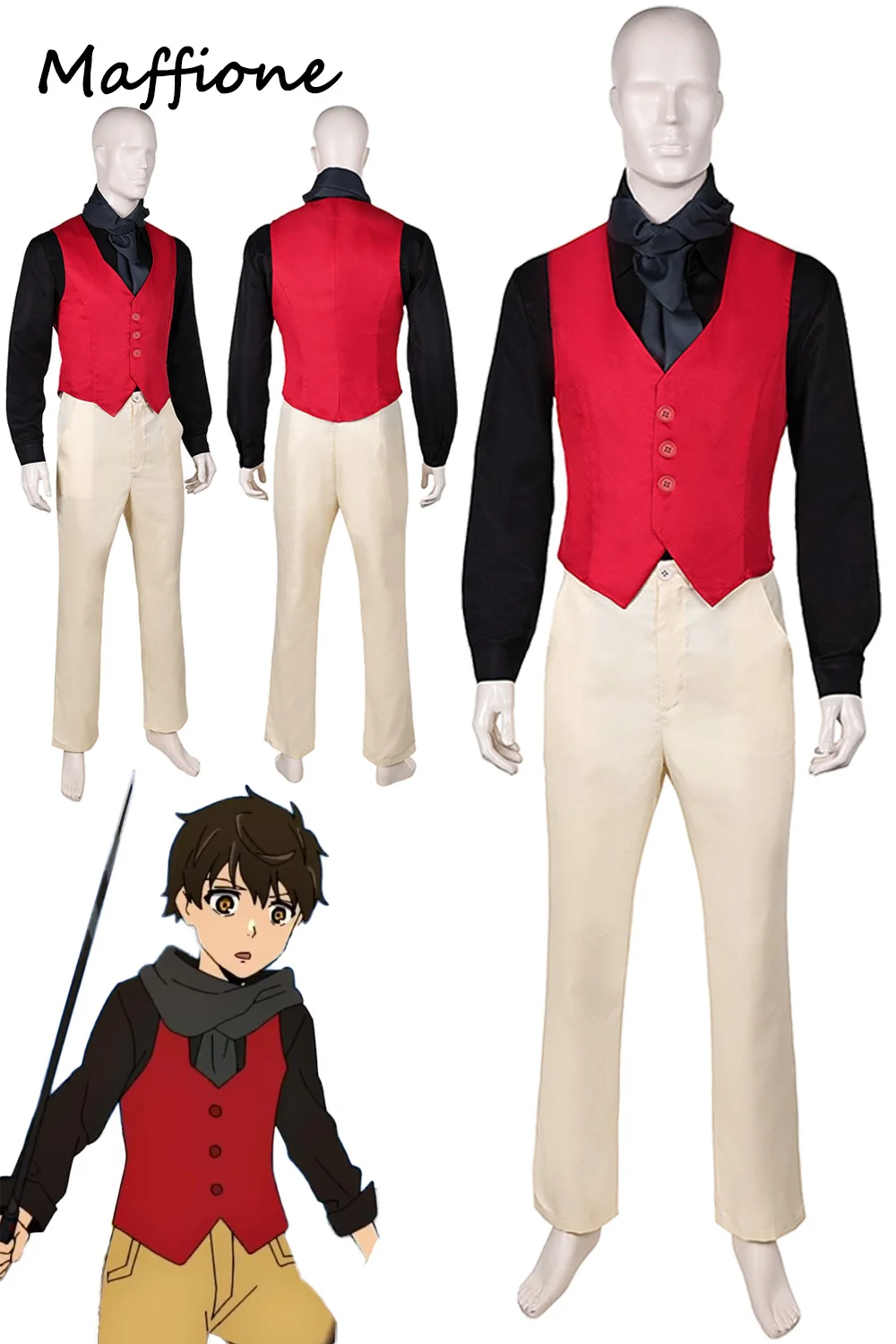 

Twenty Fifth Bam Cosplay Anime Boys Costume Cartoon Tower od God Outfit Men Disguise Vest Pants Full Set Halloween Roleplay Suit