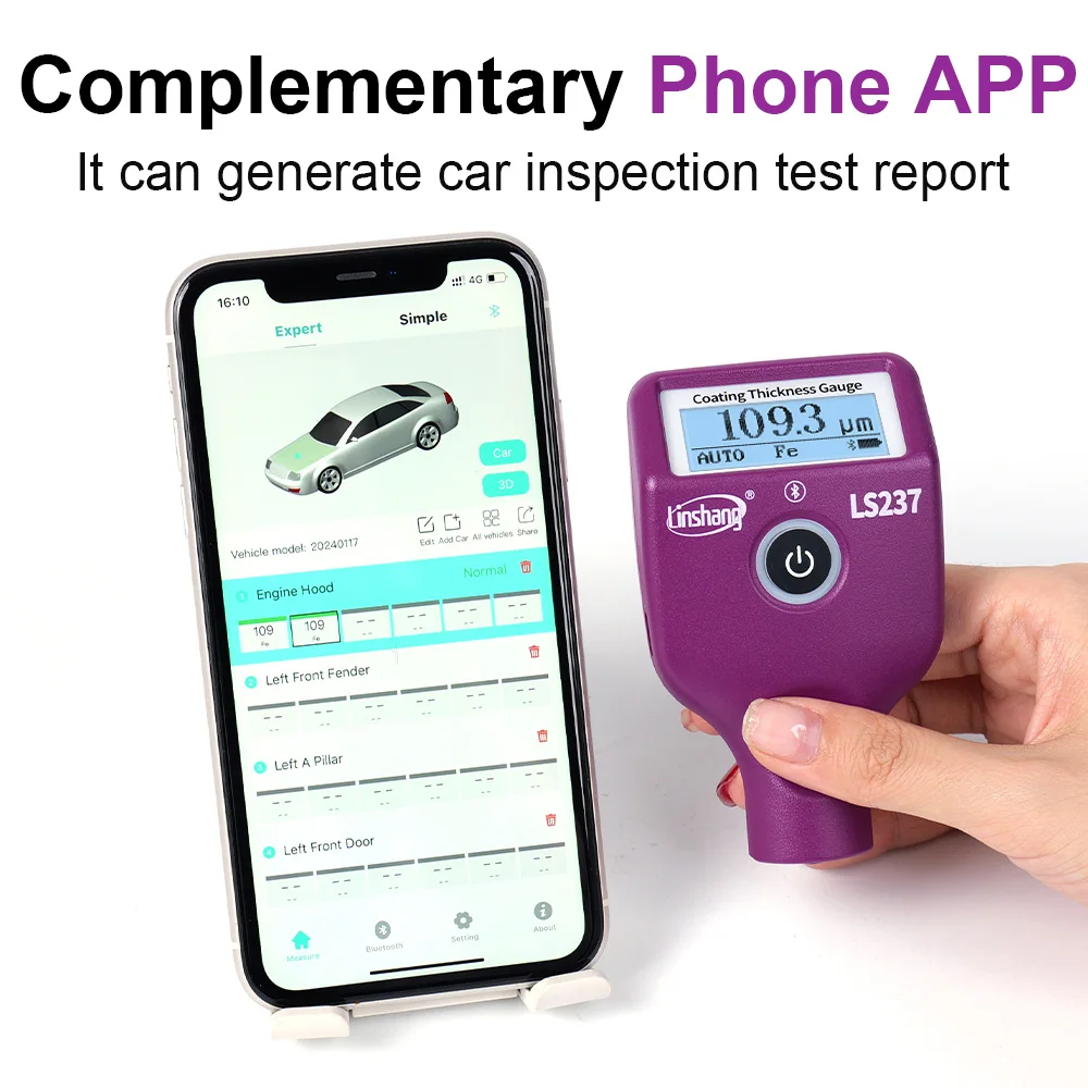 مقياس سمك الطلاء مقياس سمك الطلاء الرقمي مقياس طلاء السيارة 3500μm سعر المصنع الاحترافي LS237