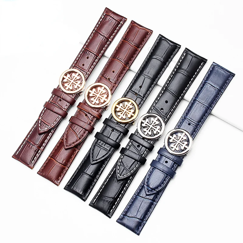 Leather watch strap for Patek Philippe grenade 5167Ax watch crocodile pattern strap butterfly buckle men and women 19/20mm 22mm