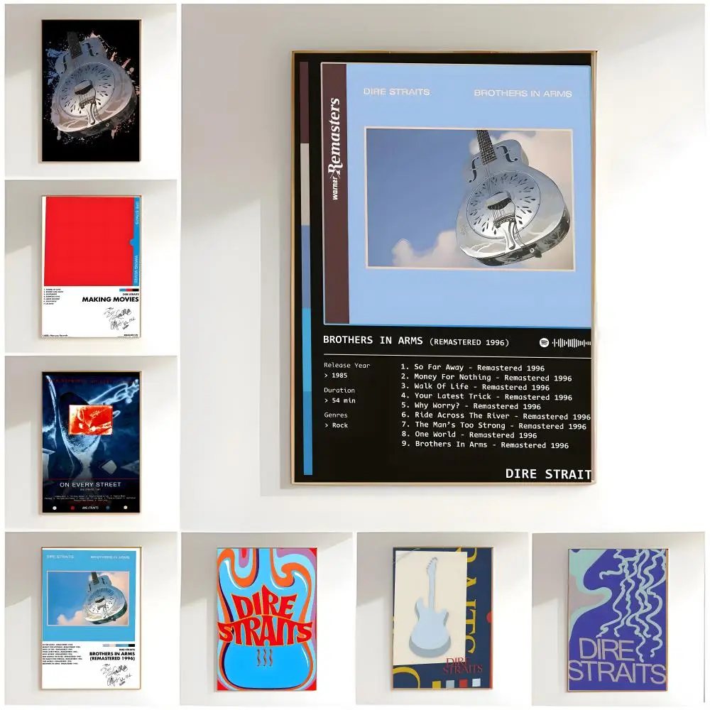 Dire Straits Poster Classic Wall Art  Home Decor  Peel and Stick Unframed