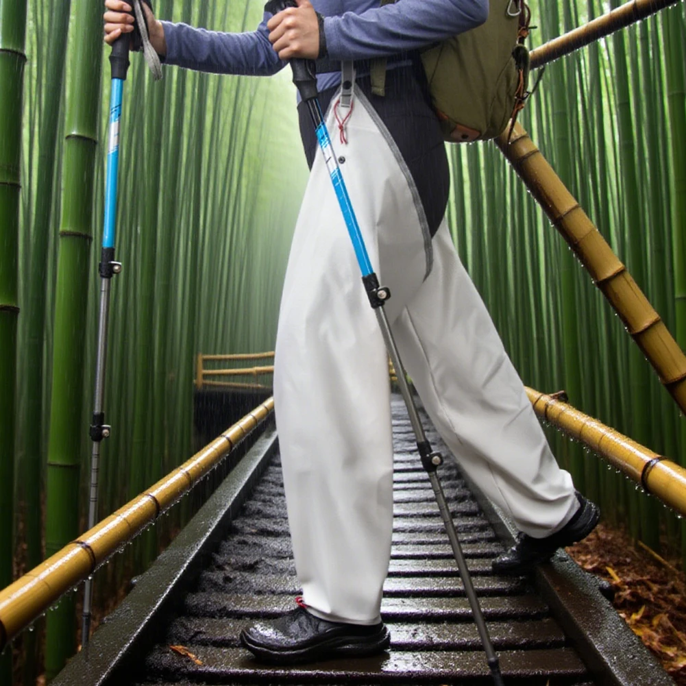 Men Women Leg Cover Waterproof Fishing Split Rain Pants Quick Pull-On Rain Pants for Outdoor Cycling Hiking Fishing