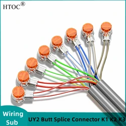 HTOC Network Cable Terminals Waterproof Gel-Filled Clear Button Telephone Wire Connectors UY2 Butt Splice Connector K1 K2 K3