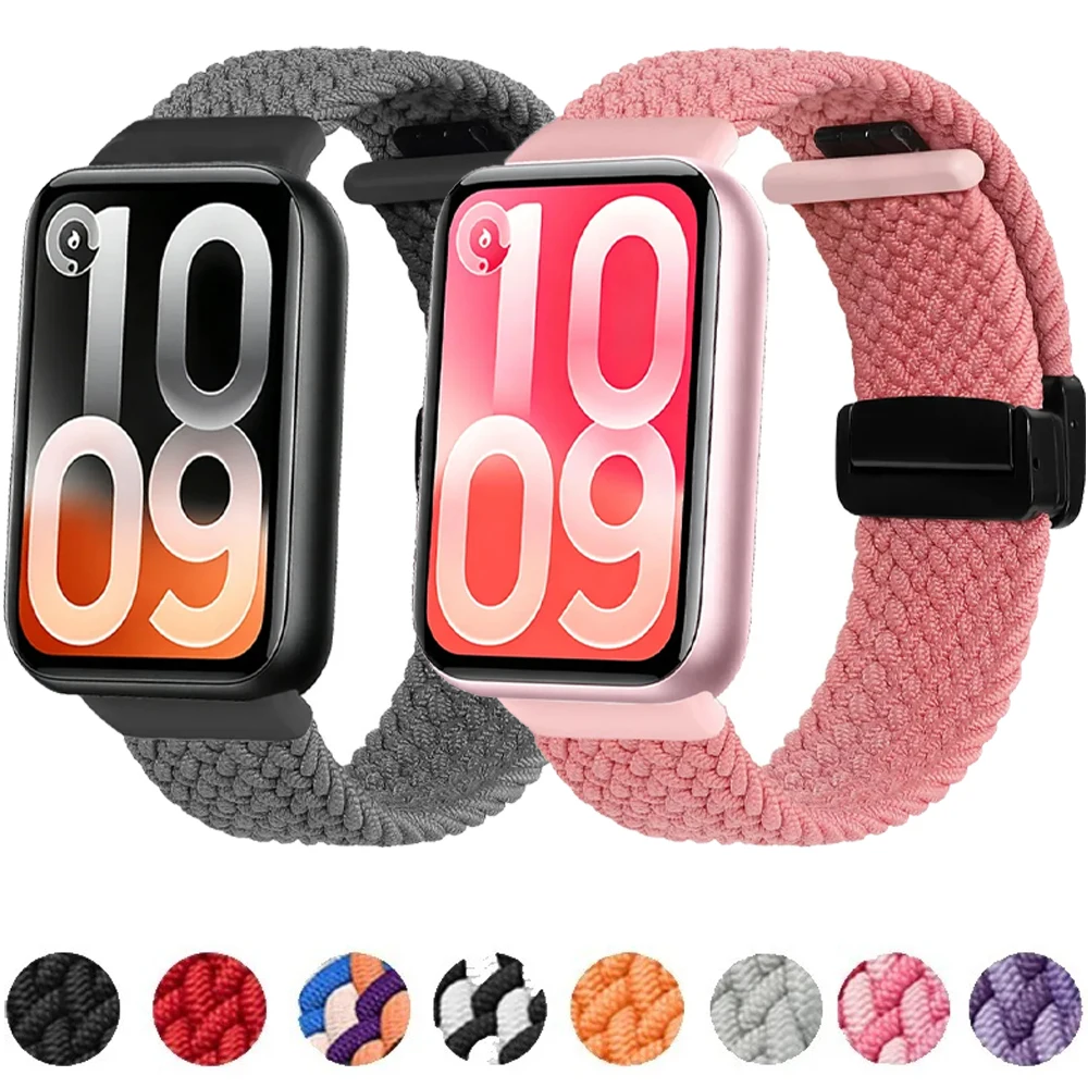 Nylon-Armband für Xiaomi Mi Band 10 Pro Magnetverschluss-Armband für Redmi Watch 6 5 4/Mi Band 9/8 Pro Smartwatch-Zubehör