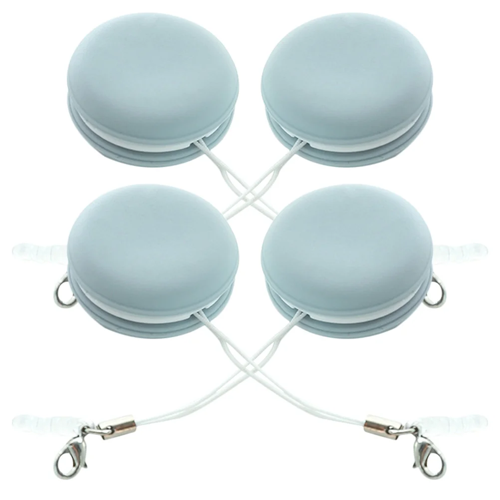 

4Pcs Macaron Shape Screen Cleaning Wipes Lens Cleaner Cloth Eyeglasses Phone Dust Remover Portable with Lanyard