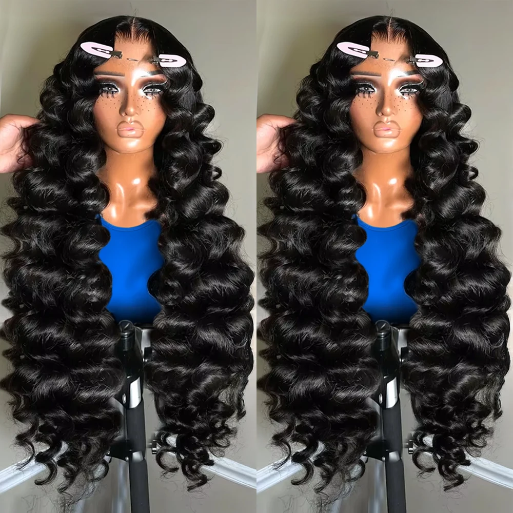 30 40 Inch 250 Density Loose Deep Wave 13x6 HD Lace Frontal Wigs Human Hair Brazilian Deep Wave Curly Transparent Lace Front Wig