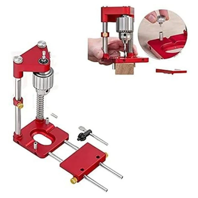 Woodworking Drill Locator Hole Drill Guide Dowel Jig Labor Saving Alloy Steel Woodworking Drilling Template Guide Tool for Home