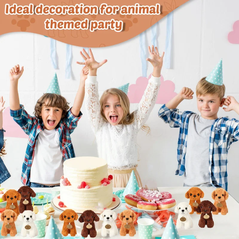 8-32Pcs Teddy Dog Bulk Stuffed Animals Adopt a Puppy Party Favors Keychain for Graduation Baby Shower Birthday Gifts 4.7in/12cm view 2
