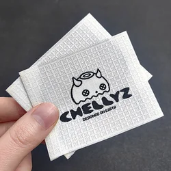 Factory Custom Woven Label for Clothing End Fold Woven Neck Tags Fabric Embroidery Label Private Brand