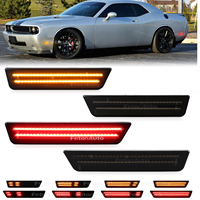 Red Amber White Car Front/Rear Bumper Parking Light LED Side Marker Light Indicator For Dodge Challenger 2008-2014