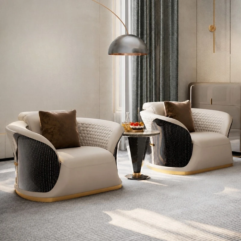 Shell Vertically Folded Velvet Armchair Leisure Chair