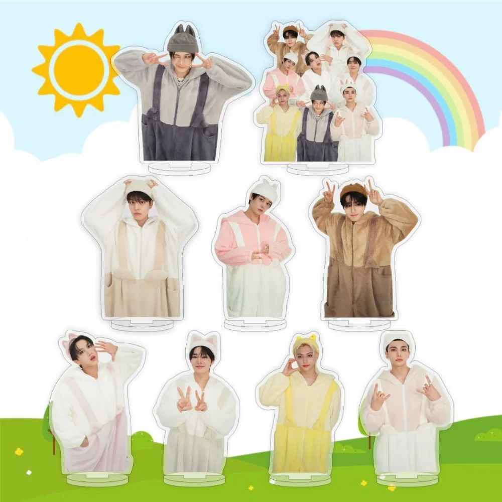 

10 см Kpop Merch Felix Hyunjin Bangchan новый альбом полый акриловый прозрачный стенд фигурка качественная модель настольные украшения