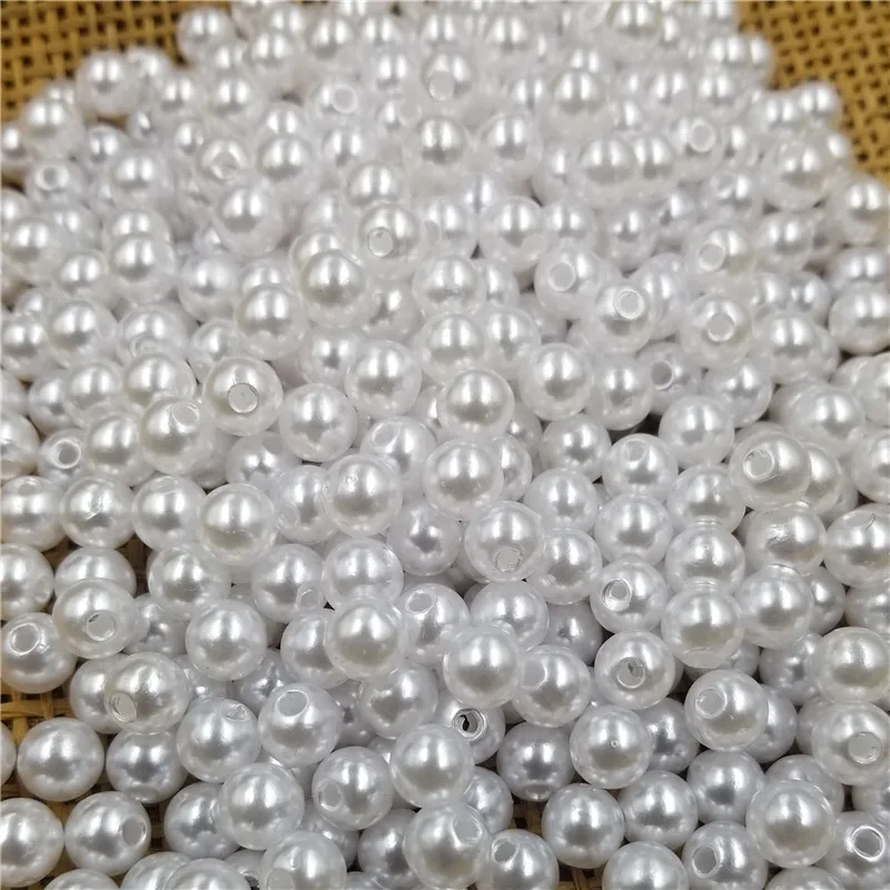 3-20mm 16-1000pcs Acrylic Imitation Pearl  Round Beads For Jewelry Making DIY Crafts Neckalce Bracelet Charm Material Wholesale