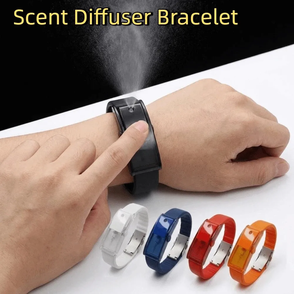 Fashion PVC Scent Diffuser Bracelet Adjustable Wristband Refillable Dispenser Bracelet Lightweight Scent System Wristband Travel