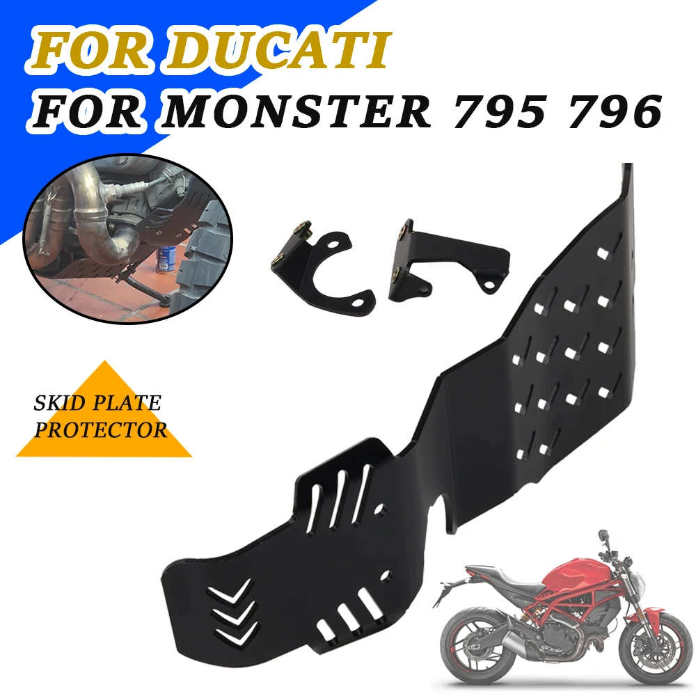 

Motorcycle Accessories Engine Cover Chassis Guard Skid Plate Protector For Ducati Monster 795 Monster 796 Monster795 Monster796