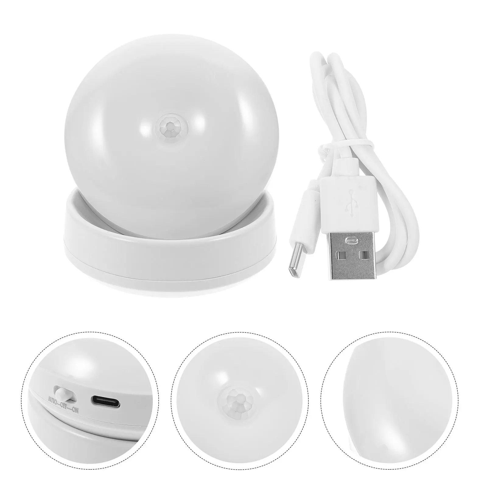 

Motion Sensor Rechargeable Led Night Light Wall Mounted Bedside Bathroom Cabinet Closet Hallway Stair Light