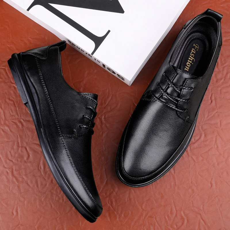 Men Formal Shoes 2023 Fashion genuine Leather Dress Shoes Men Spring Autumn Brand Business Office Wedding Footwear Men Shoes