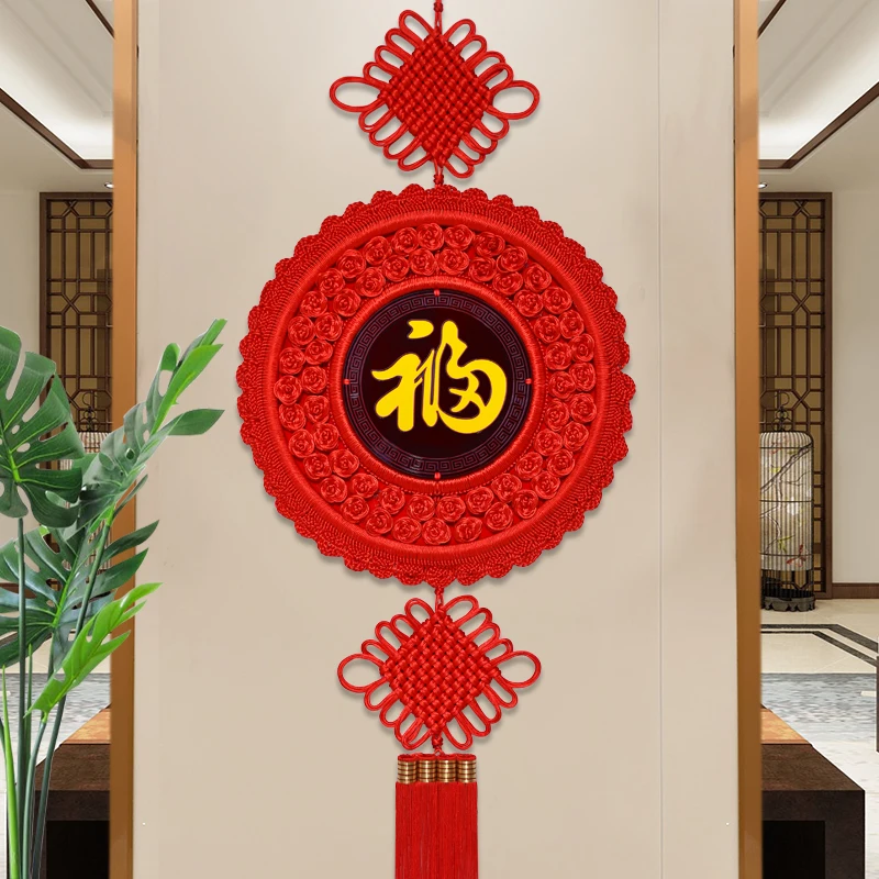 Chinese knot pendant living room large mahogany blessing pendant auspicious pendant housewarming gift festive small