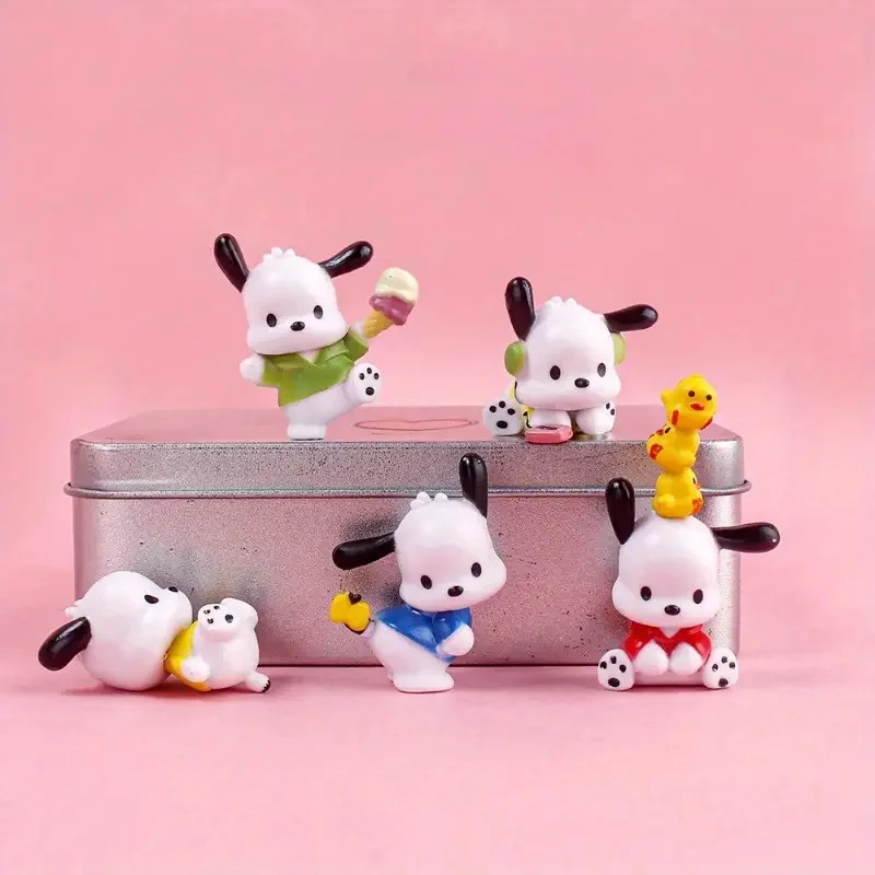 Miniso Sanrio Kuromi & Pochacco Mini Figurine Shoes Charms Silicone Diy Dolls For Decorating Kid Toy Perfect Party Favors Gifts