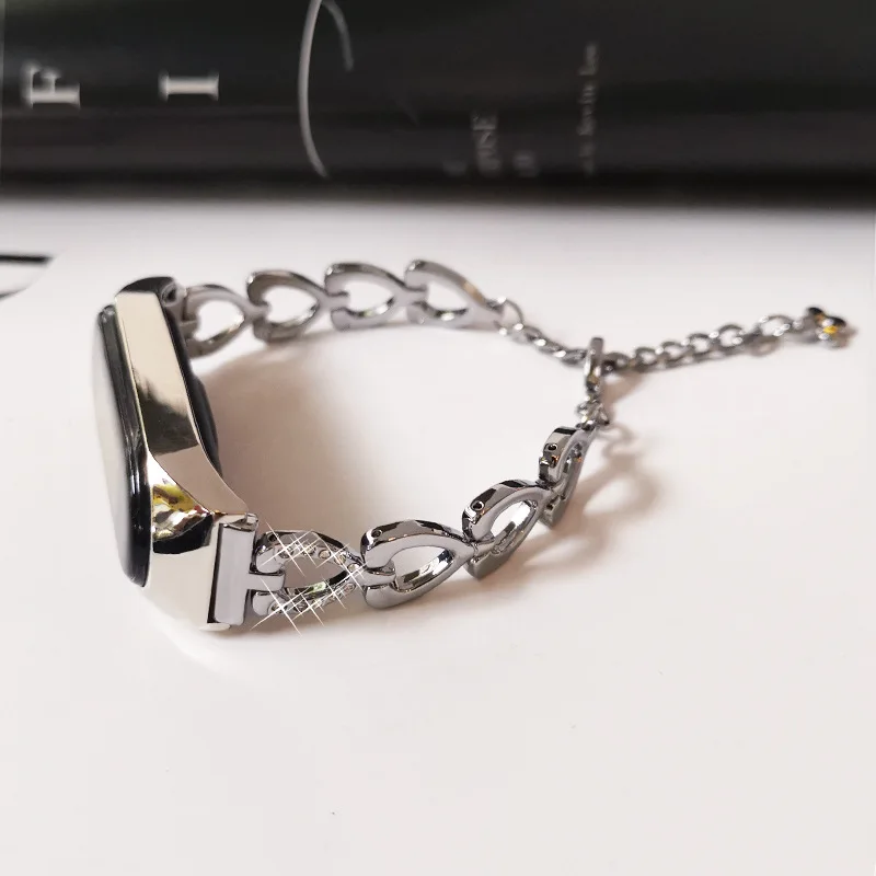 สำหรับ Xiaomi Mi 6พร้อมสาย Mi 5 4 3ฟิตเนสปรับสร้อยข้อมือโลหะเหล็กรุ่น Smart สายรัดข้อมือ