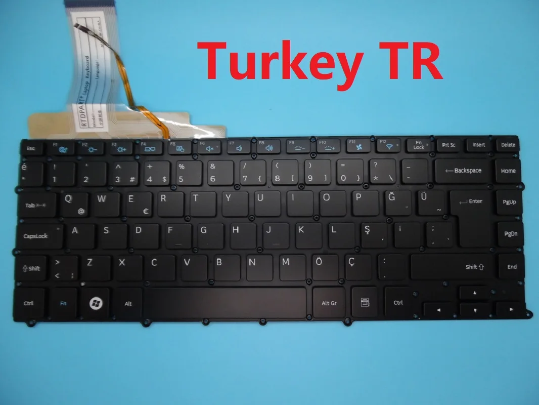 

Laptop Keyboard For Samsung NP900X4B NP900X4C NP900X4D 900X4B 900X4C 900X4D Spain SP Turkey TR BA59-03596D With Backlit Black