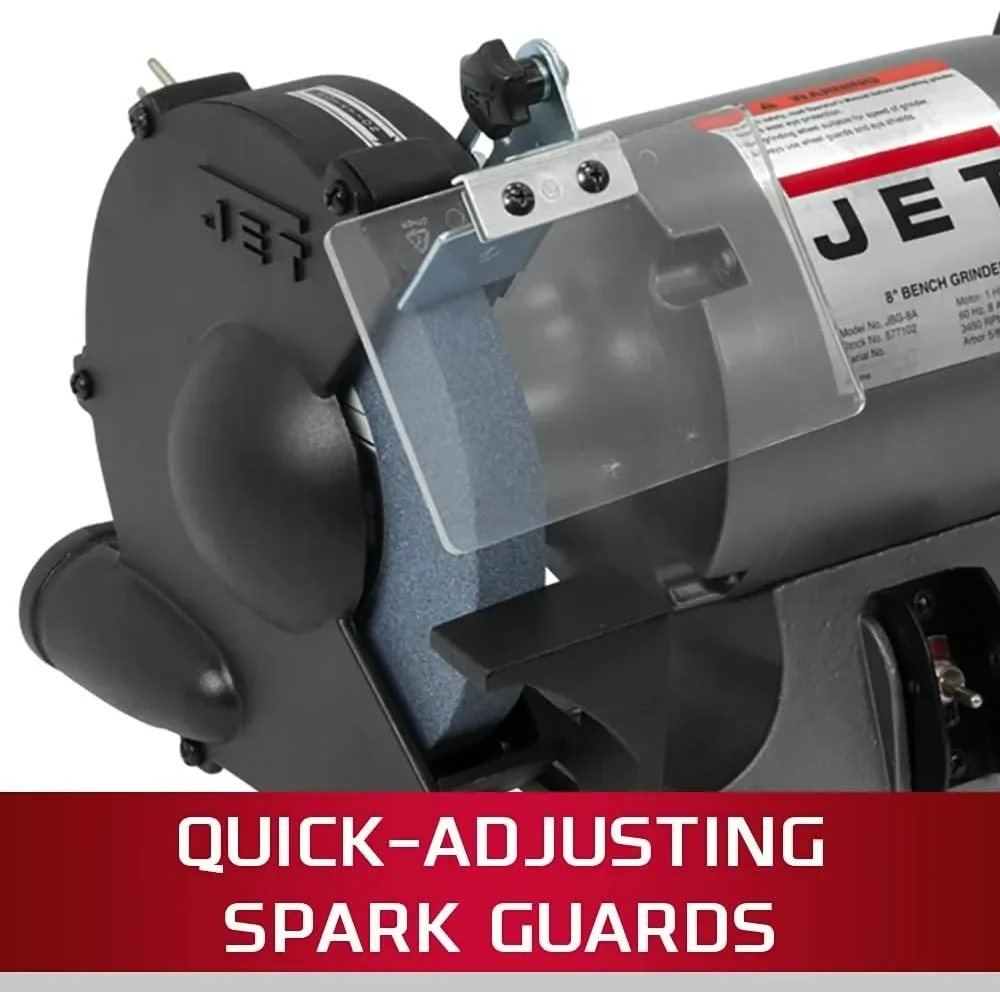 JET مطحنة مقاعد البدلاء 8 بوصة، 3450 دورة في الدقيقة، 1/2 حصان، 1Ph 115V (JBG-8A)