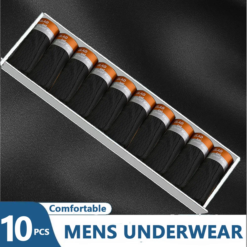 10pcs Men Underwear Boxers Cotton Male Panties Lingerie Men Underpants Boxershorts Plus Size Breathable Comfort Men's Boxers